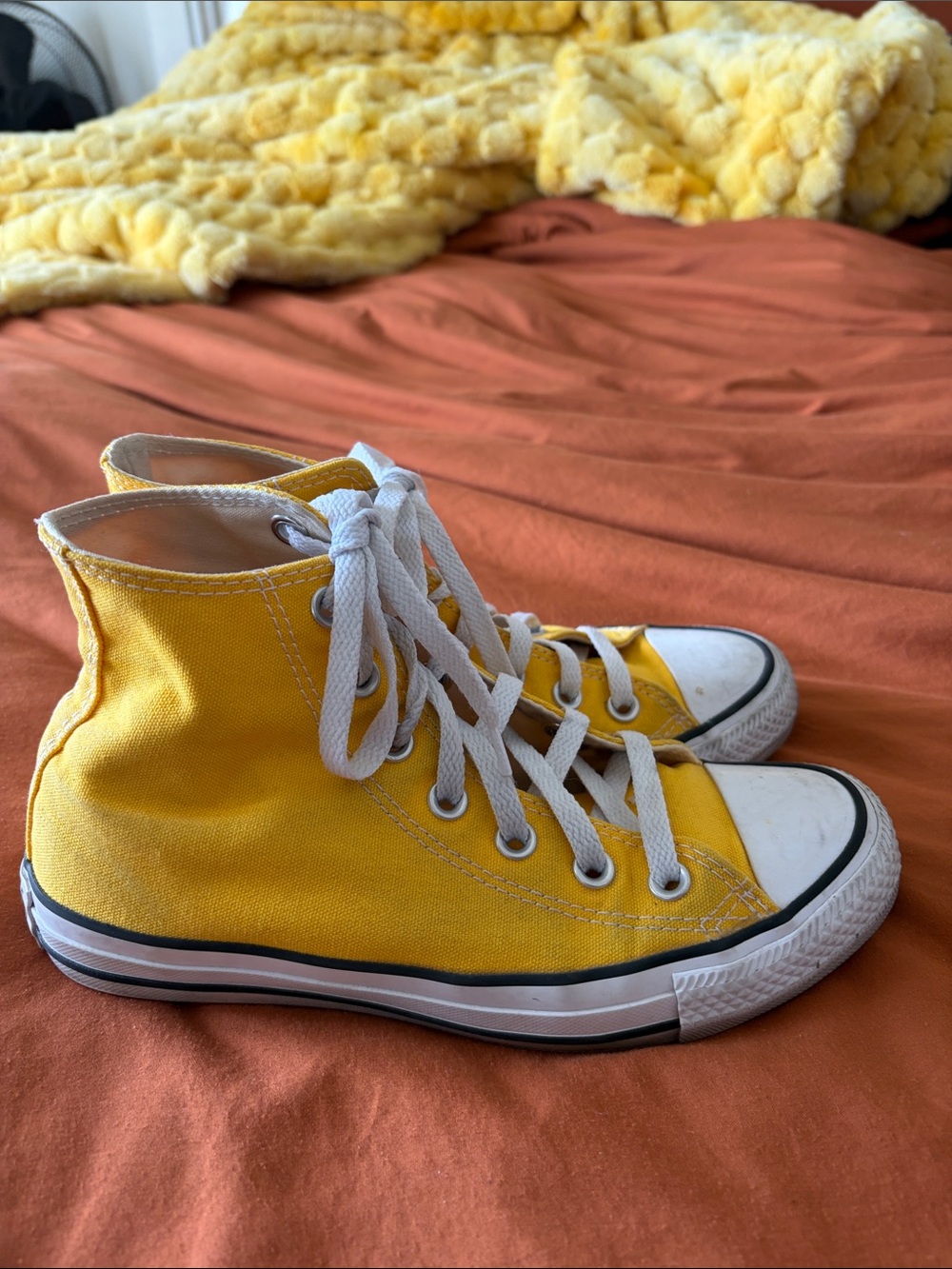 Yellow High-Top Converse - Picture 4 of 6